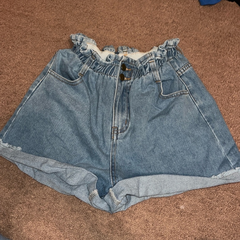 Princess Polly Denim Paperbag Shorts